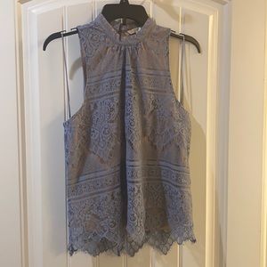 Baby Blue Lace Top